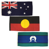 Australian, Aboriginal, TSI Flag Set 1800 x 900mm (knitted)