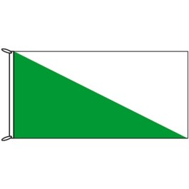 green and white diagonal flag