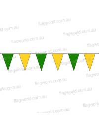 Pennant Bunting Green & Gold