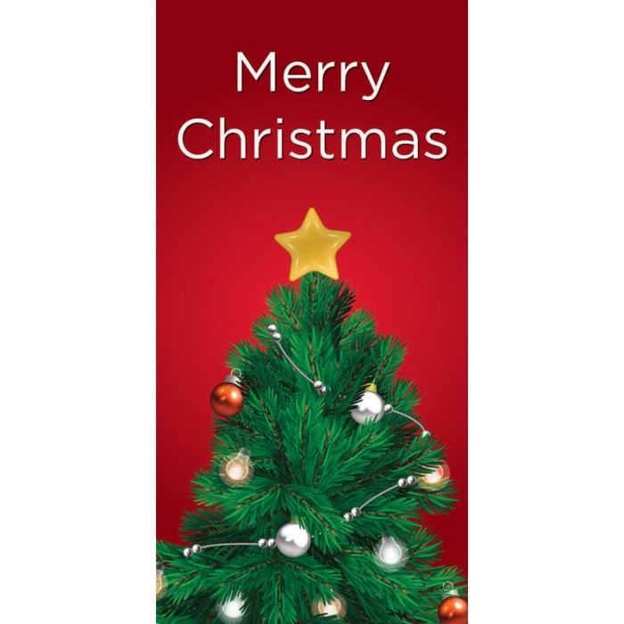 Merry Christmas Flag Red with Tree (83) | Flags & Banners | Custom ...