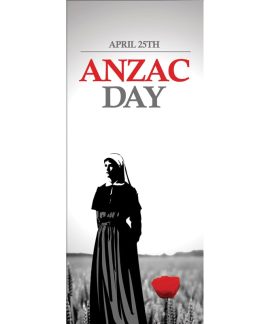 ANZAC Day Flag - Nurse with Red Poppy (43)