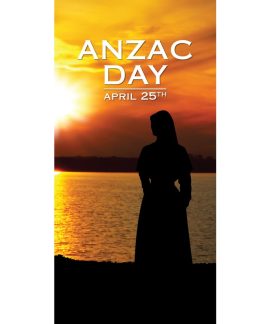 ANZAC Day Flag - Sunset and Water with Nurse (57)