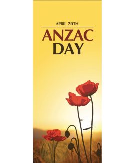 ANZAC Day Flag  - Poppies with Sunset (58)