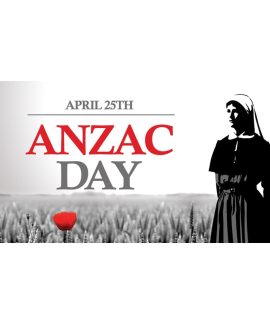 ANZAC Day Flag  -  Nurse and Red Poppy (64)