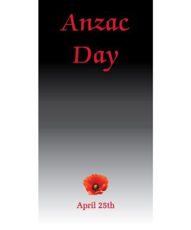 ANZAC Day Flag - Black Gradient (68)