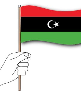 Libya Hand Flag Handwaver