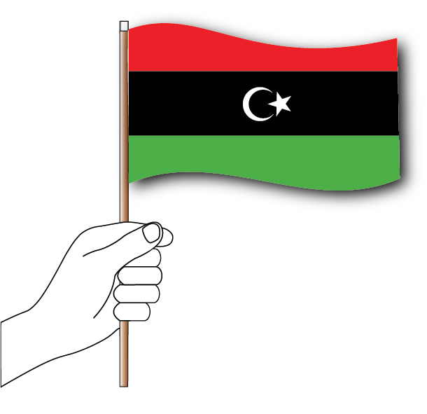 Libya Hand Flag Handwaver