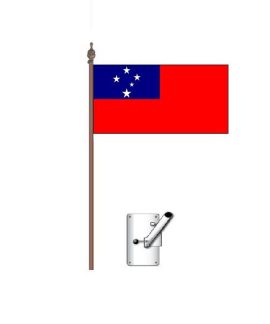 Samoa Flag Bracket and Pole Kit