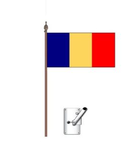 Romania Flag Bracket and Pole Kit
