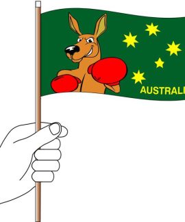 Fighting Kangaroo Hand Flag Handwaver