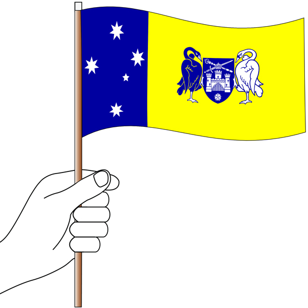 ACT State Handwaver Hand Flag