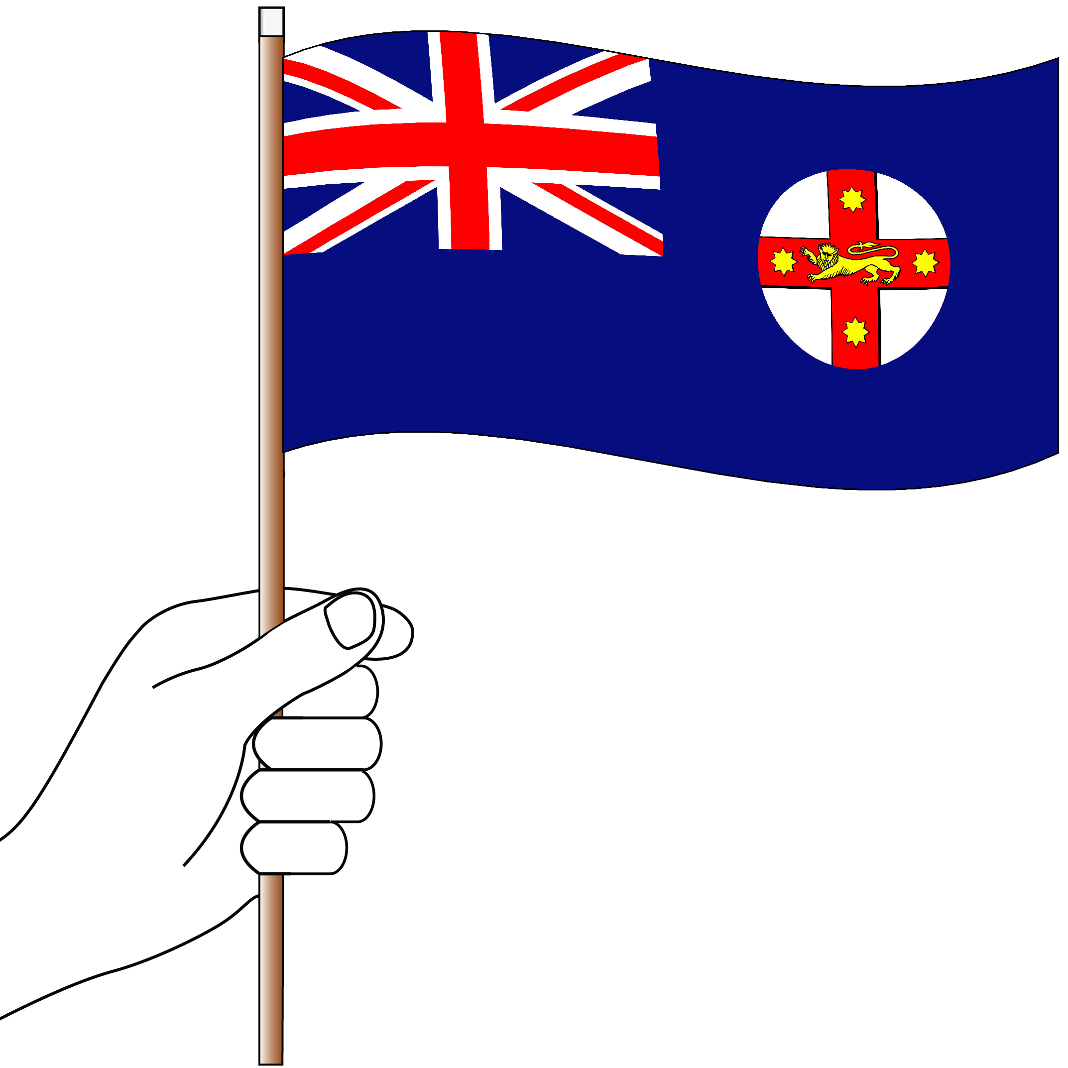 NSW State Hand Flag Handwaver