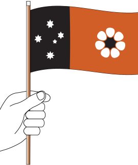 NT State Hand Flag Handwaver