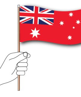Red Ensign Handwaver  Hand Flag