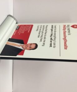 Real estate agent promotional desk sign display