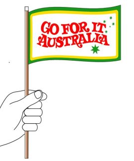 Go For It Australia Hand Flag Handwaver