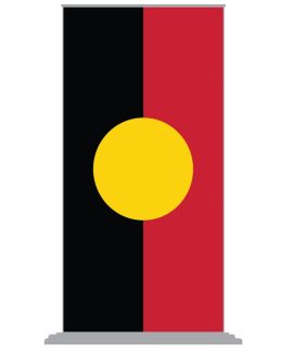 Aboriginal Flag Pull Up Banner with Deluxe Base (2000mm x 1000mm)