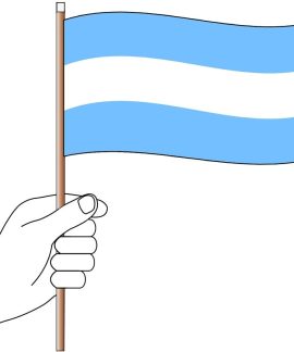 Argentina Hand Flag Handwaver