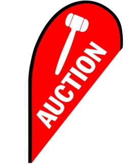 Auction Small Teardrop Flag