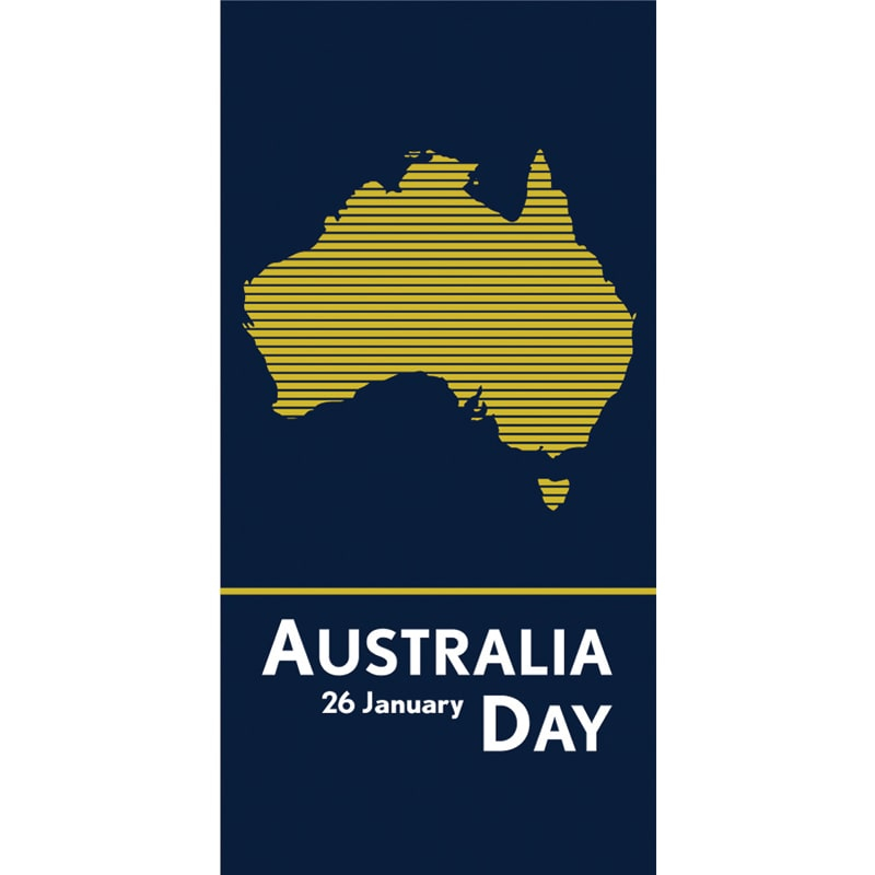 Australia Day Flag Blue Yellow Stripes (34)