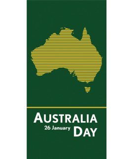 Australia Day Flag Green Yellow Stripes (35)