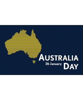 Australia Day Flag Blue Stripes Horizontal (42)