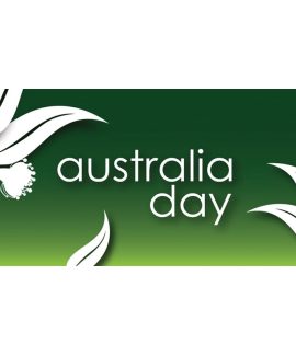 Australia Day Flag Gum Leaves Horizontal (43)