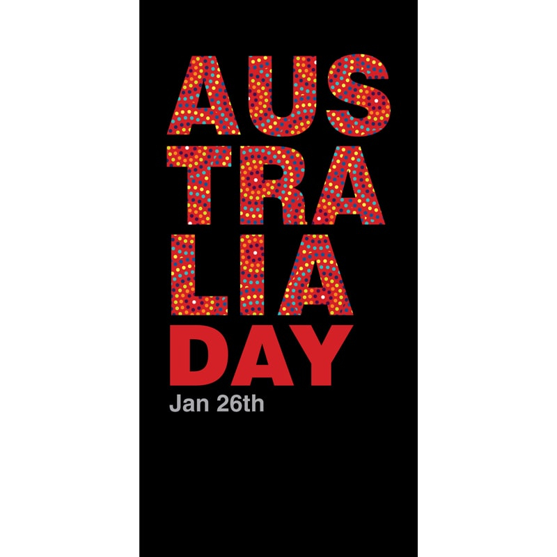 Australia Day Flag Red Horizontal (62)