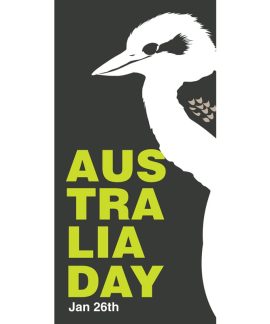 Australia Day Flag White Kookaburra (67)