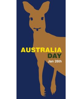 Australia Day Flag Kangaroo Blue 69