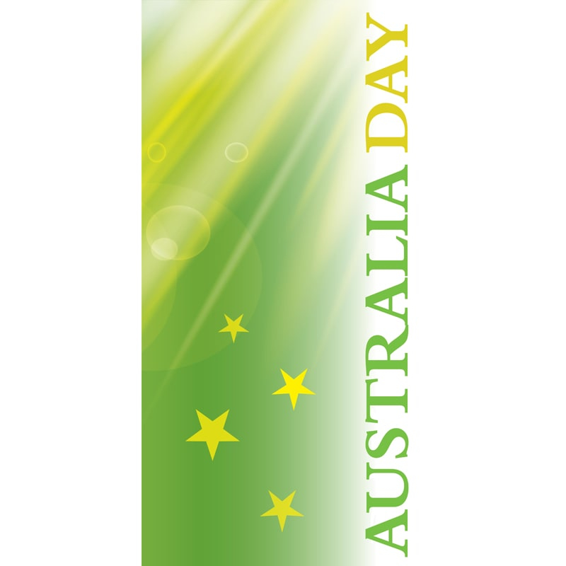 Australia Day Flag Light Green Stars (40)