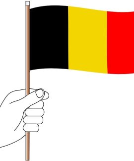 Belgium Hand Flag Handwaver