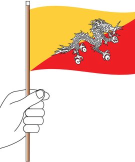 Bhutan Hand Flag Handwaver