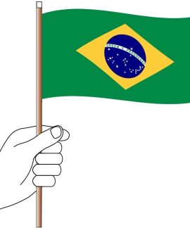 Brazil Hand Flag Handwaver