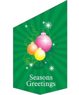 Seasons Greetings Xmas Bauble Shop Front Banner