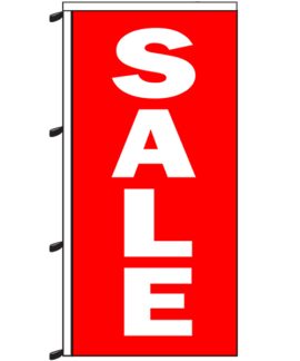 Sale Flag White on Red