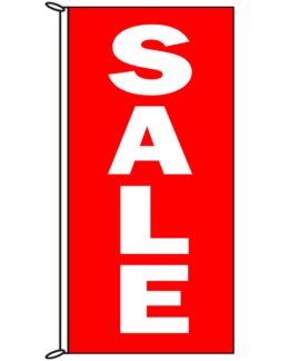 Sale Flag white on red