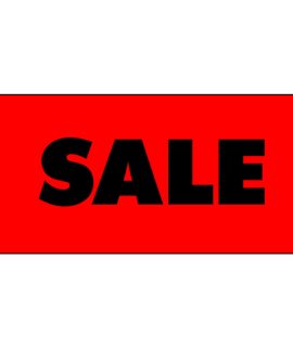 Sale Flag Black on Red