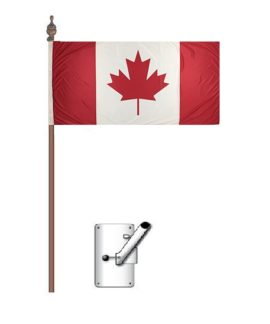 Canada Flag Bracket and Pole Kit