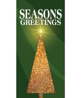 Christmas Flag Green Seasons Greetings Tree (100)