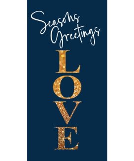Christmas Flag Blue Seasons Greetings Love (105)