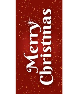 Christmas Flag Merry Christmas Red (106)