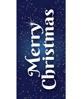 Christmas Flag Merry Christmas Blue (108)