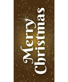 Christmas Flag Merry Christmas Gold (109)