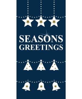 Seasons Greetings Blue Flag (120)