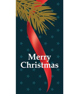 Merry Christmas Flag Branch Tree Branch Blue