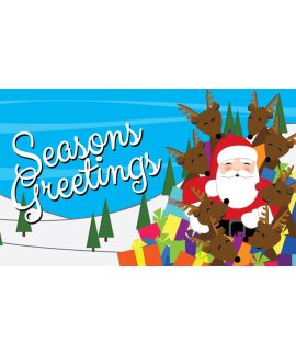 Seasons Greeting Santa and Reindeer Horizontal (16)