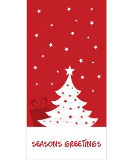 Christmas Flag Red with White Tree (65)