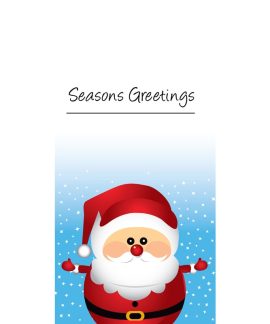 Christmas Flag Light Blue with Santa (68)