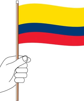 Colombia Hand Flag Handwaver